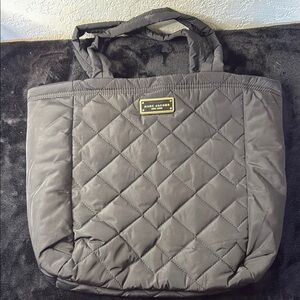 Marc Jacobs Black Quilted Tote Bag with Diamond Pattern